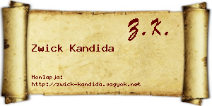 Zwick Kandida névjegykártya